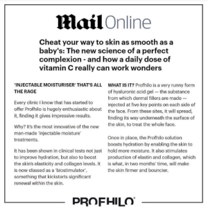 Skin Boosters Mail Online Article